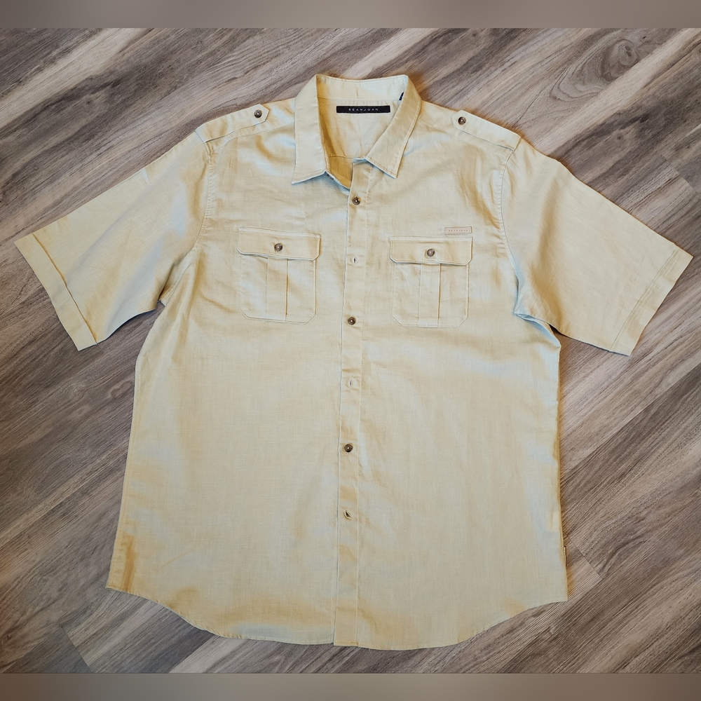 Sean John Khaki button-up 3xl